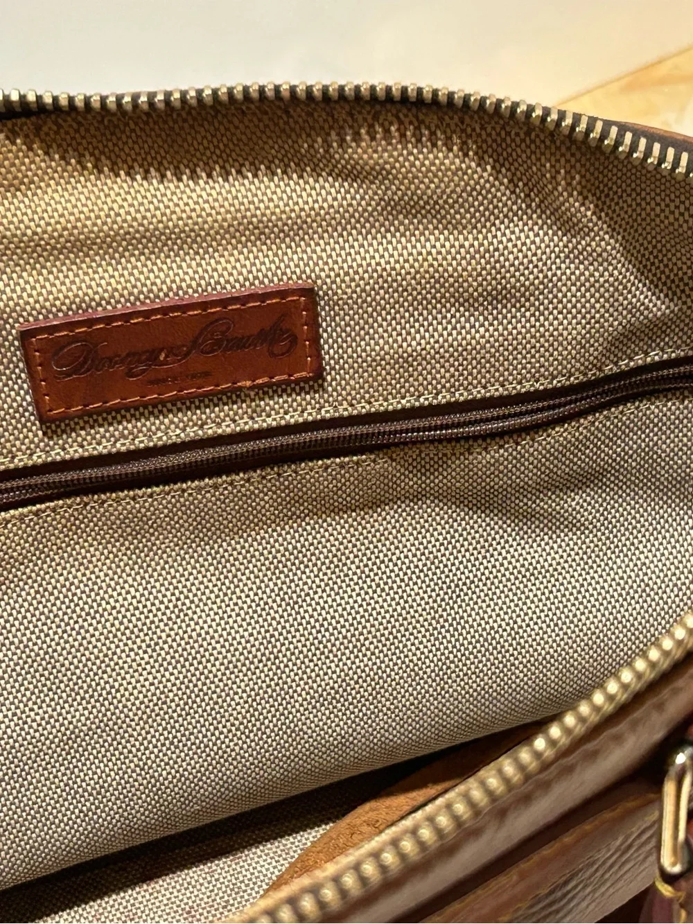 Dooney & Bourke Florentine Vacchetta Leather Pebble Satchel Vintage